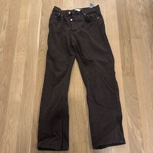 Brown Zara barely worn jeans
